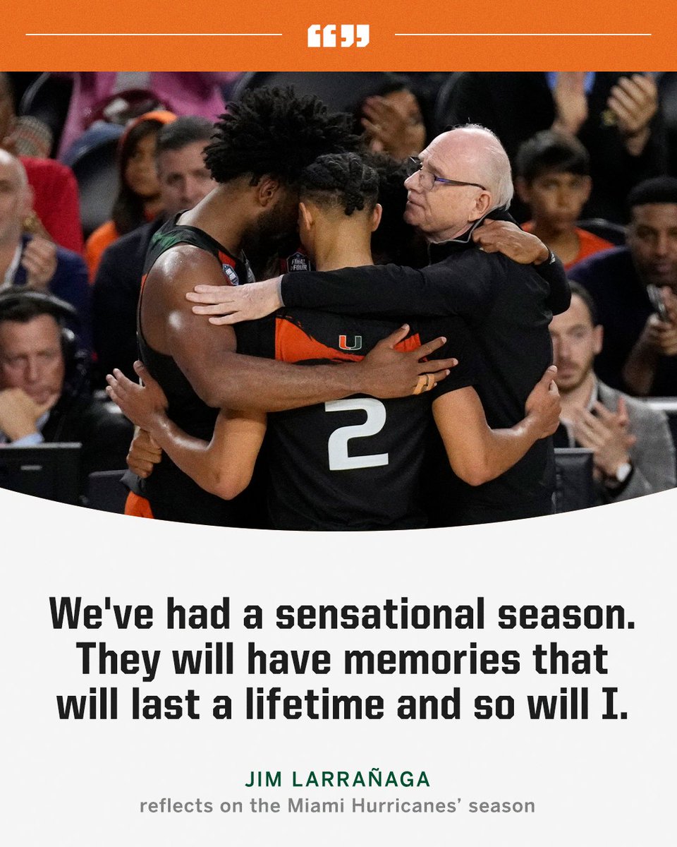 Nothing but respect for Coach L &amp; <a href="/CanesHoops/">Canes Men’s Basketball</a>  🙌