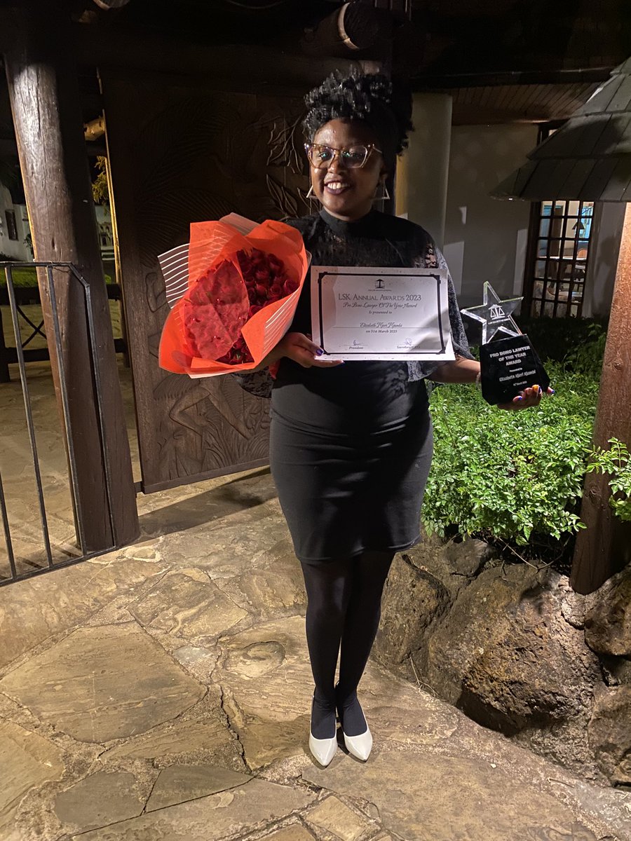 _N_squared's tweet image. Pro Bono Lawyer of the Year! 🏆😃

We did it! I’m so grateful to everyone who nominated me, has continued to support our work and the @lawsocietykenya for the award 🙏🏾

This is for all of us @Wakili_sha The team, advocates, volunteers &amp;amp; partners. Most importantly, the children⚖️