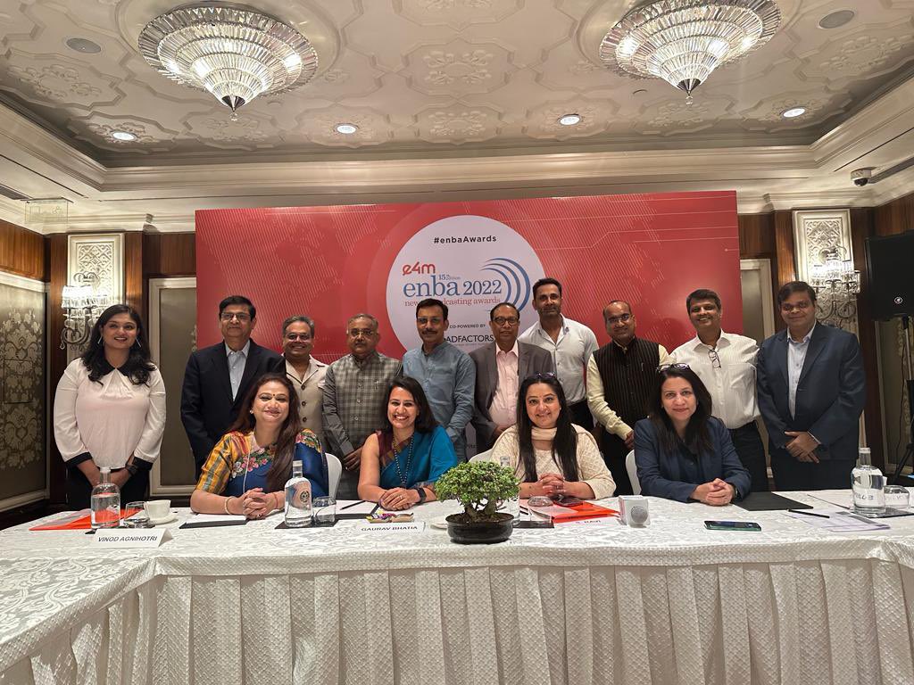 A glimpse of e4m #enbaAward Jury meet! 
The event was a grand success✨

Delighted to be a part of the @e4mevents !!
#e4mawards #news #broadcasting #digitalmedia