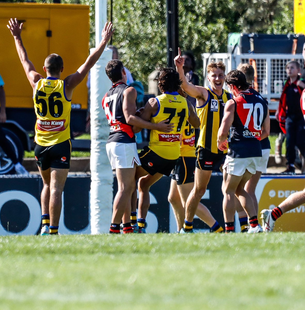 sandyzebs's tweet photo. Beautiful day, beautiful win. Go zebs🦓🔥
Sandringham: 19.12.126
Essendon: 14.5.89 https://t.co/Z4oCxtGQoq