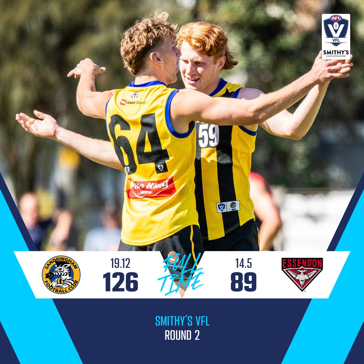 VFL's tweet photo. A brilliant response from Sandringham🦓 https://t.co/v2pLuG8I8u