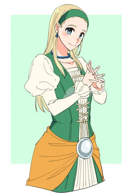 昔の絵遡ってたらDQ11の絵が出てきた姉妹可愛くて好きだったなあ 