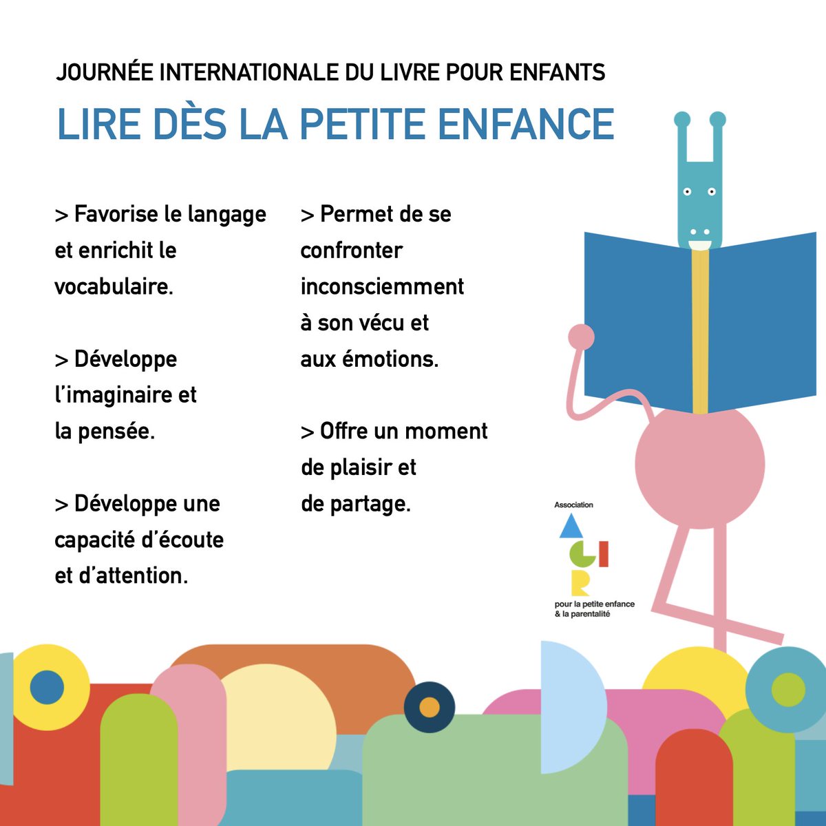 📚 Aujourd'hui, Agir pour la Petite Enfance tenait à célébrer la journée internationale du livre pour enfants.
Mais pourquoi est-il si important de lire dès la petite enfance ?