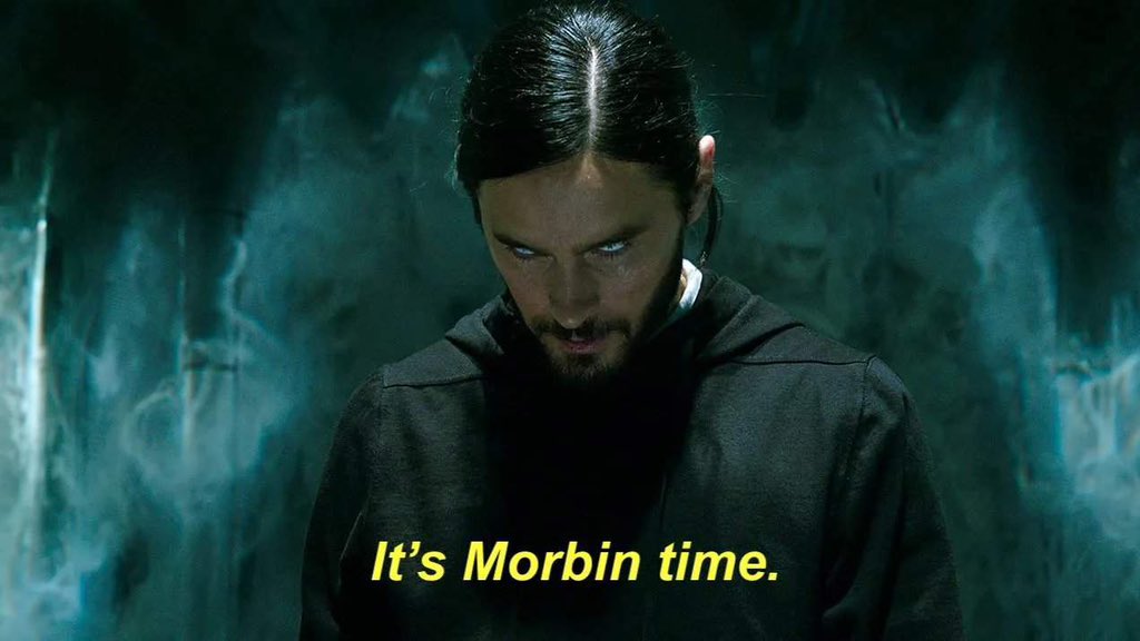 Happy 1st birthday to the cinematic masterpiece, Morbius.  How did we survive without you?  #morbintime #morbius #morbiussweep