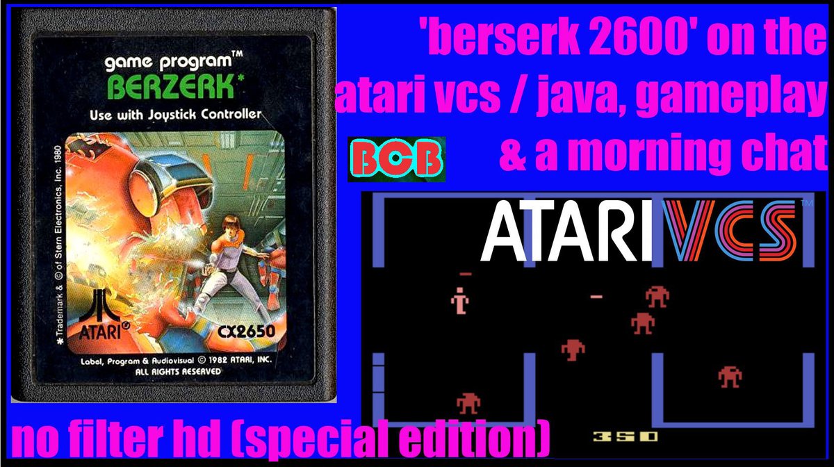 ballistikcoffee's tweet photo. 🕹️Missed it? On this episode of #NoFilter, it's my post launch day exclusive for #Berserk from the #Atari2600 on my #AtariVCS! #Atari posted this the day they signed the deal w/ #SternElectronics for the 12 retro #games! This is one. Come take a look! #BCB https://t.co/KrX81Ht3jh https://t.co/fjWkMbJKx6