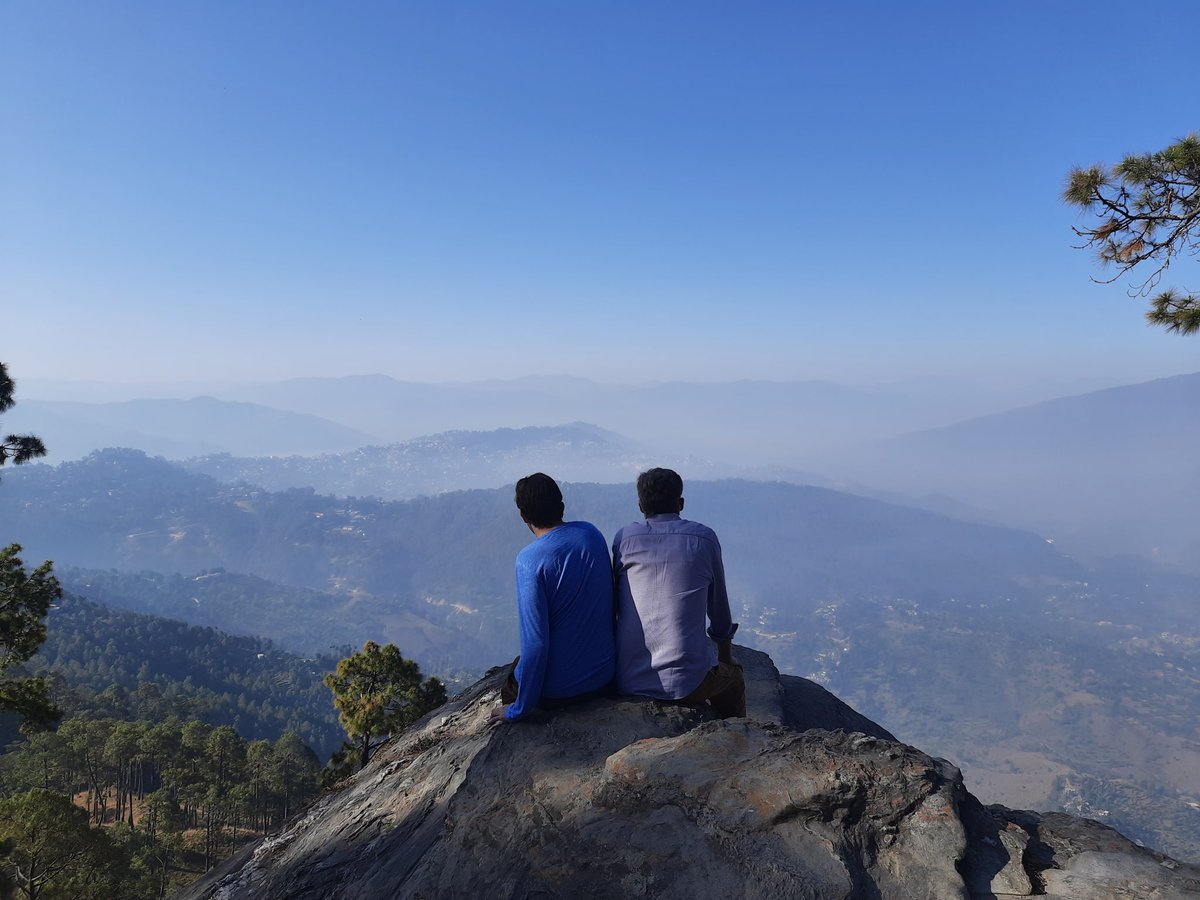 AlexWEllis's tweet photo. Today is #WorldAutismDay - our son Tomás is on the autistic spectrum, &amp; is a daily reminder of what you gain from accepting &amp; understanding difference. 

Here’s us contemplating the world from the Kasar Devi temple https://t.co/2J4VsB2hbe