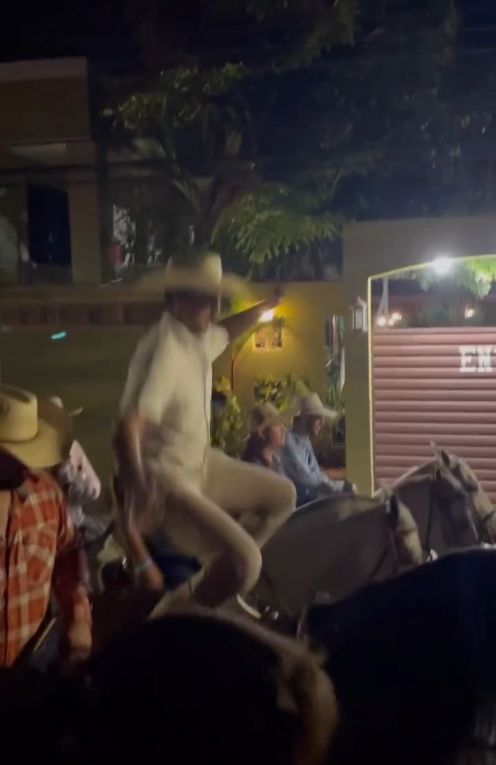 Black_Gatis's tweet photo. A ustedes de verdad les parece bien los topes? O sea ven bien a un mae ebrio de pie encima de un caballo bailando (lastimandolo) tras todo lo que trae por detras ? Es que yo de verdad no lo logro comprender https://t.co/ax4TxAdjC0