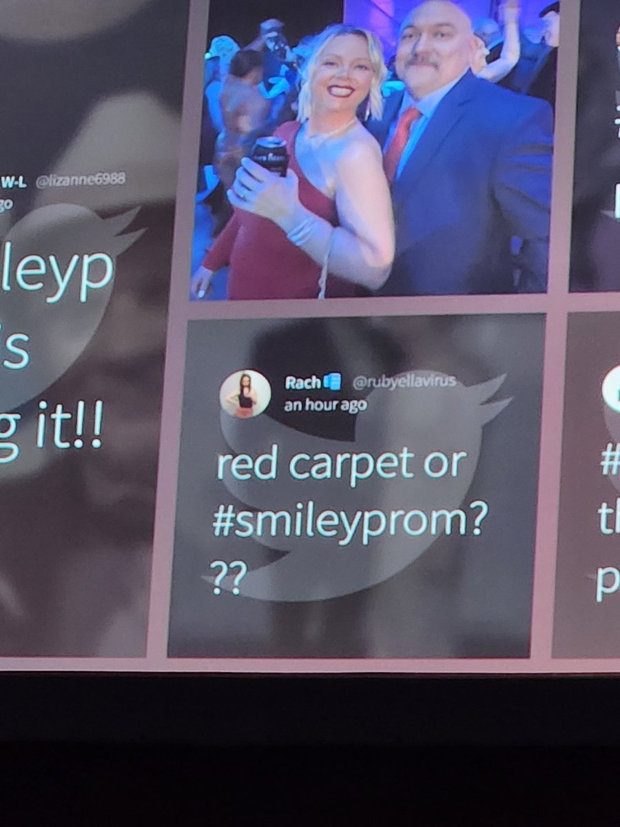 jrwheatl22's tweet photo. Yep we made it on the big screen #SmileyProm https://t.co/9OElUKXNg7