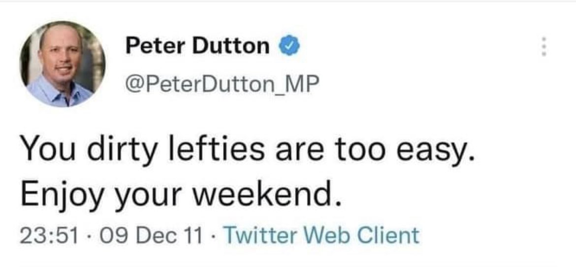 I’m having a fantastic weekend, Spud. How about you? @PeterDutton_MP #sitdownboofhead #auspol #AstonByElection