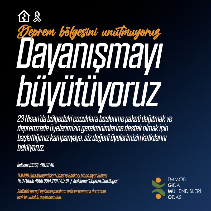 6 Şubat 2023 günü meydana gelen Kahramanmaraş merkezli depremler ve sonrasında yaşanan dramlar hepimizi yasa boğmuştur.

Ancak gerek can kayıplarına gerekse geriye kalan insanların çaresizliklerine ve yaşanan büyük yıkıma sadece üzülmek elbette yeterli olmayacaktır.