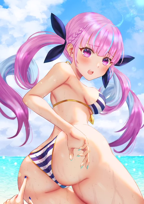 #これでフォロワーさん増えました水着あくたん今描いてるのもそうだけど、こうして見るとお尻にはかなり拘りがあるのかも 