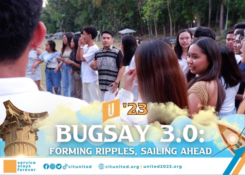 citunited's tweet photo. UNITED believes in the power of the youth as well as their capacity to become a leader in their own right and will prevail together!

#Bugsay2023
#FormingRipplesSailingAhead
#UNITED2023
#ServiceStaysForever
https://t.co/wSw6FJ9h1o
https://t.co/jy2gmSzlx4 https://t.co/DsujJIbpWW