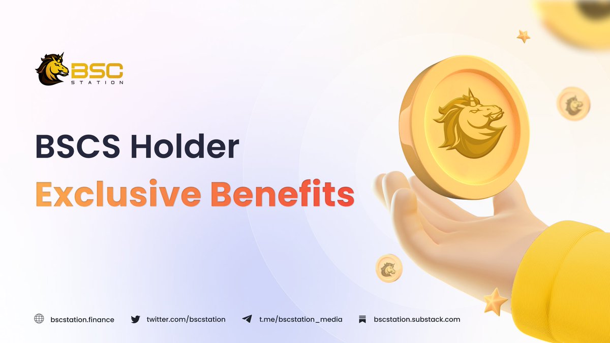 💎 Exclusive Benefit for BSCS Holder 💰

🙌Become a #BSCS Holder and you'll have access to
🔥Guaranteed IDO Allocation
🔥Stake &amp; Earn Fascinating Rewards
🔥Access Exclusive NFT Auctions
🔥Enjoy Gamification in the #BSCStation Ecosystem

👉Find out here: t.me/bscstation_med…