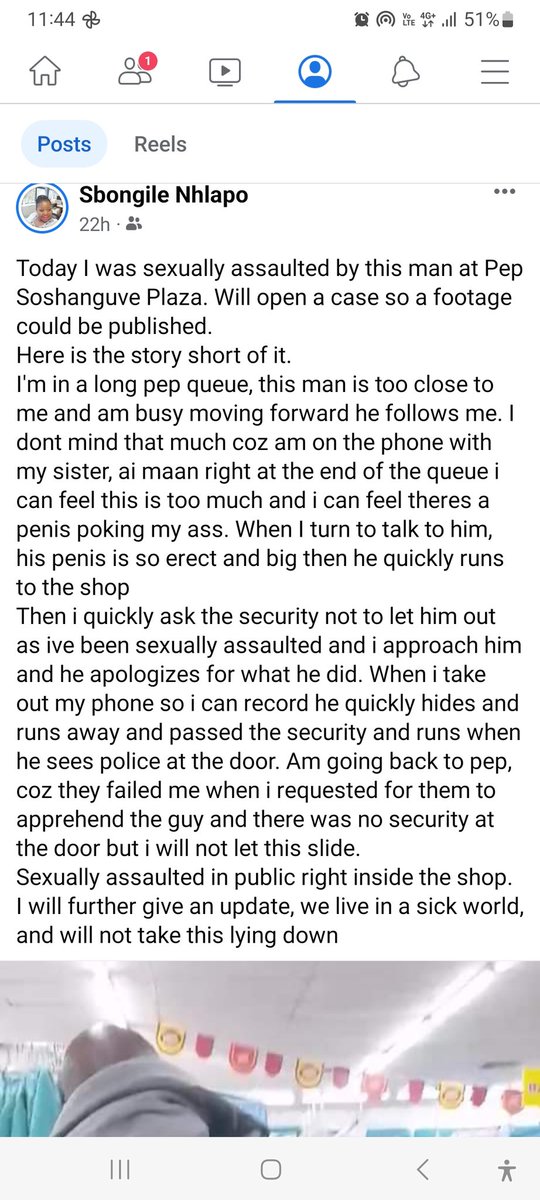 Phelobaby's tweet photo. I was sexually assaulted yday and tried to open a case today and the police at Soshanguve transfer refuse to open a case as I don't know the suspect @SAPoliceService is that how we must be treated. Being told it's&amp; open and shut case as I don't know the person who assaulted me https://t.co/H0STd3hT9a