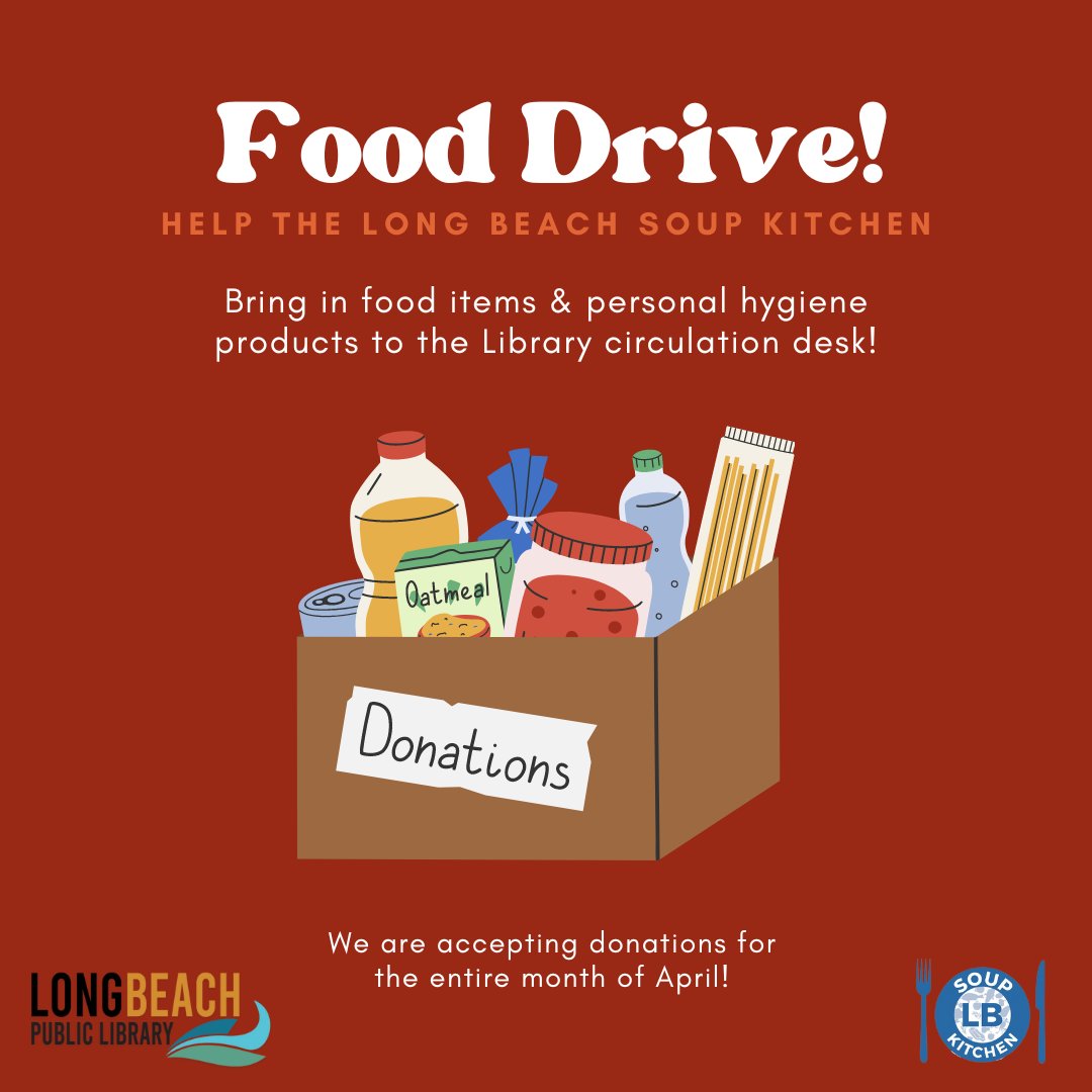 lbplny's tweet photo. Donate to the Food Drive for the LB Soup Kitchen at any of our Library locations!🥫 #lbplny #lbny #fooddrive #soupkitchen https://t.co/W4T6HyUvmX