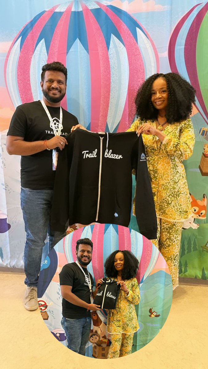 Lucky to get the TrailBlazer hoodie  by the hands of @justguilda Director, Product Marketing @salesforce  @mc2_event

#marketingchampions  #sfmc #Salesforce #momentmarketers  #TrailblazerCommunity #MC2 @TrailblazerEsha  @shibua @JyothsnaBitra  @MarketingCloud