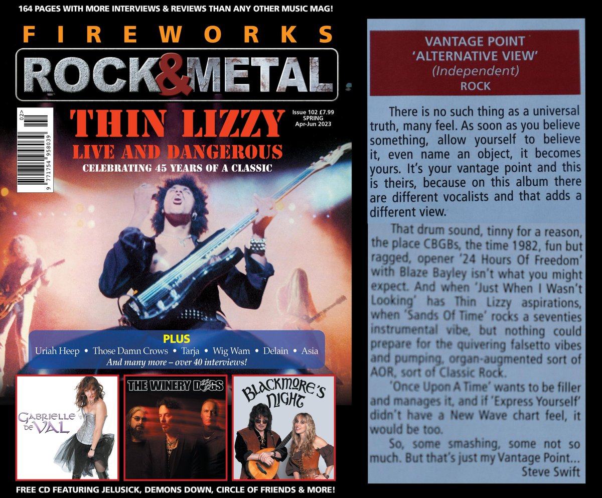 Review of our latest album, Alternative View, in @fireworks_Mag Have a read of it and see if you agree with what they say ... #fireworksrockandmetal #alternativeview #hardrock #newmusic