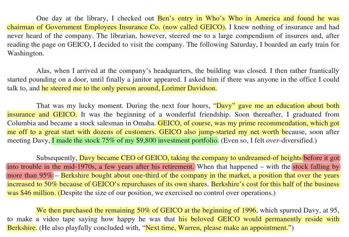 Eugene Ng on Twitter "GEICO & Buffett. In 1950, GEICO was 75 of then