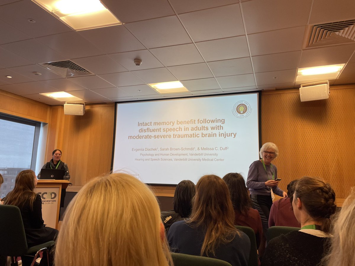 LissBEE_CPSP's tweet photo. Also found this talk by @duffalab fascinating - how disfluency has potential to act as a primer for people with brain injury to remember key info #IBIA2023 #WorldBrainCongress2023 https://t.co/RXXUdyfGUm