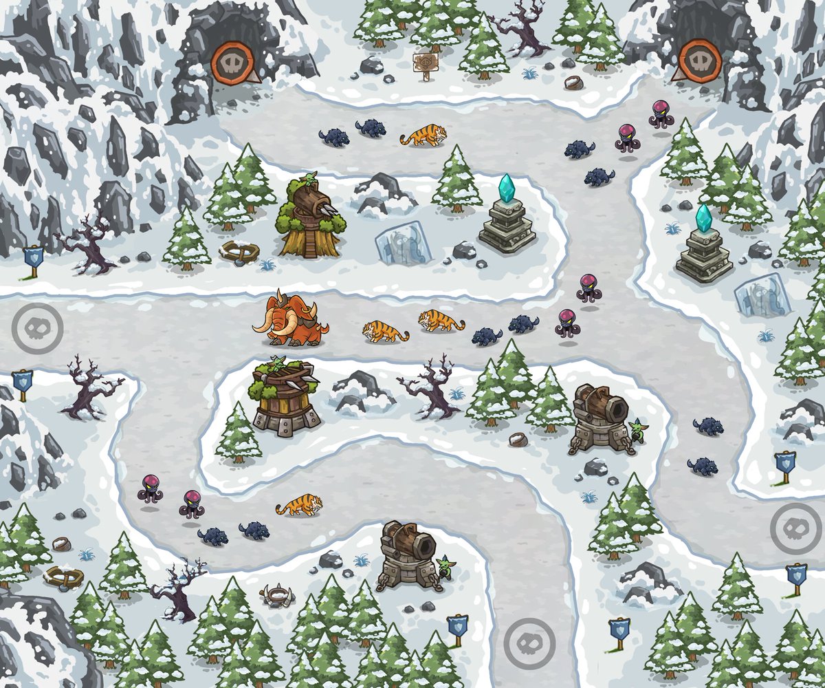 GoblinGuards's tweet photo. Glacier, spot mammoths in ice, eyes wide, waitin' rescue? Goblins build cannon towers with permafrost, keepin' glacier-heart enemies at bay.#Metaverse #GameFi https://t.co/FcOPn5wNcl