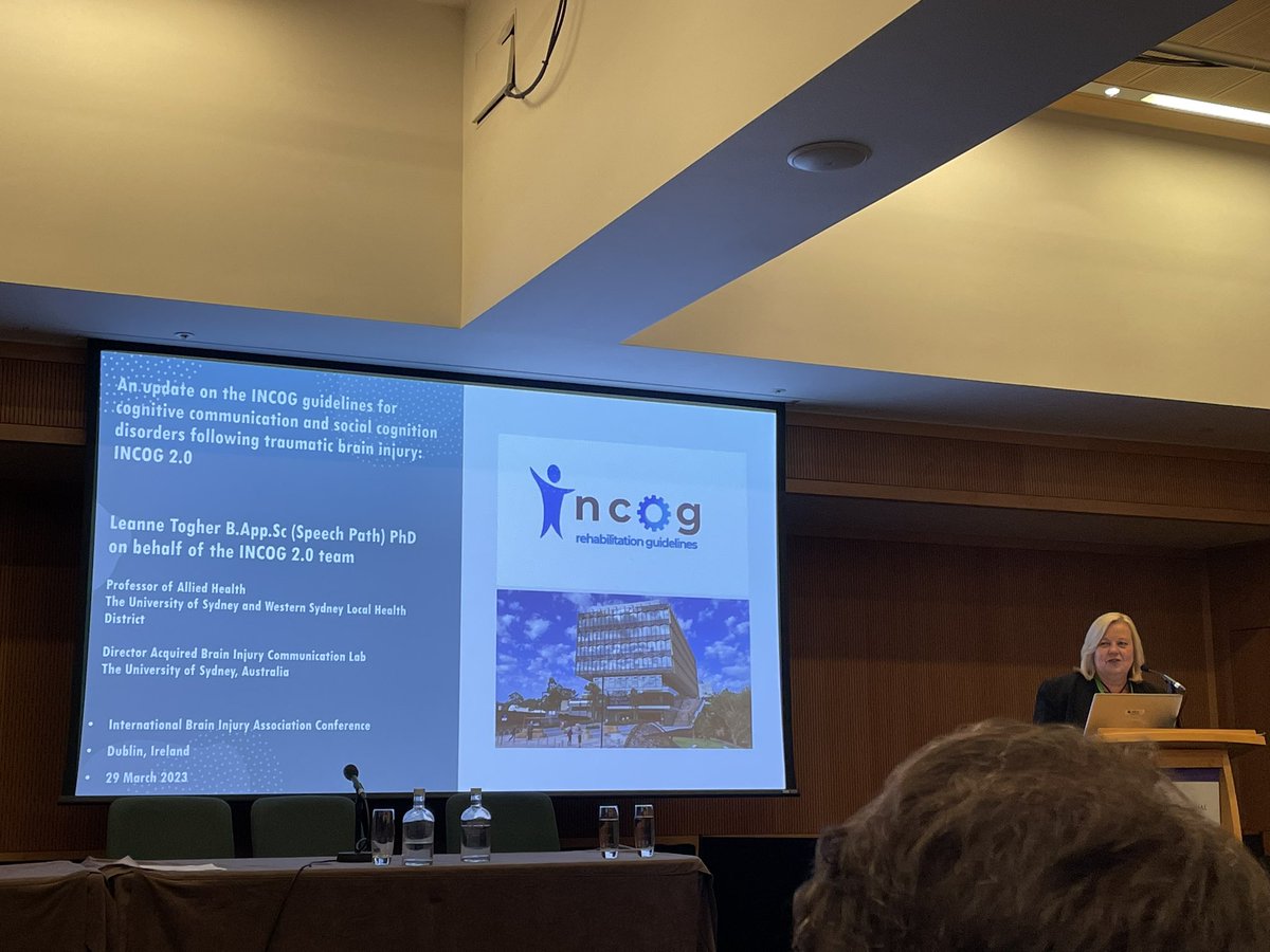 LissBEE_CPSP's tweet photo. And even though I’m lucky enough to work with @LeanneTogher it was so nice to sit &amp; listen about the INCOG 2.0 guideline updates for cog-comm https://t.co/lzN9PZXzdN #IBIA2023 #WorldBrainCongress2023 https://t.co/kmyjTQ7Fum