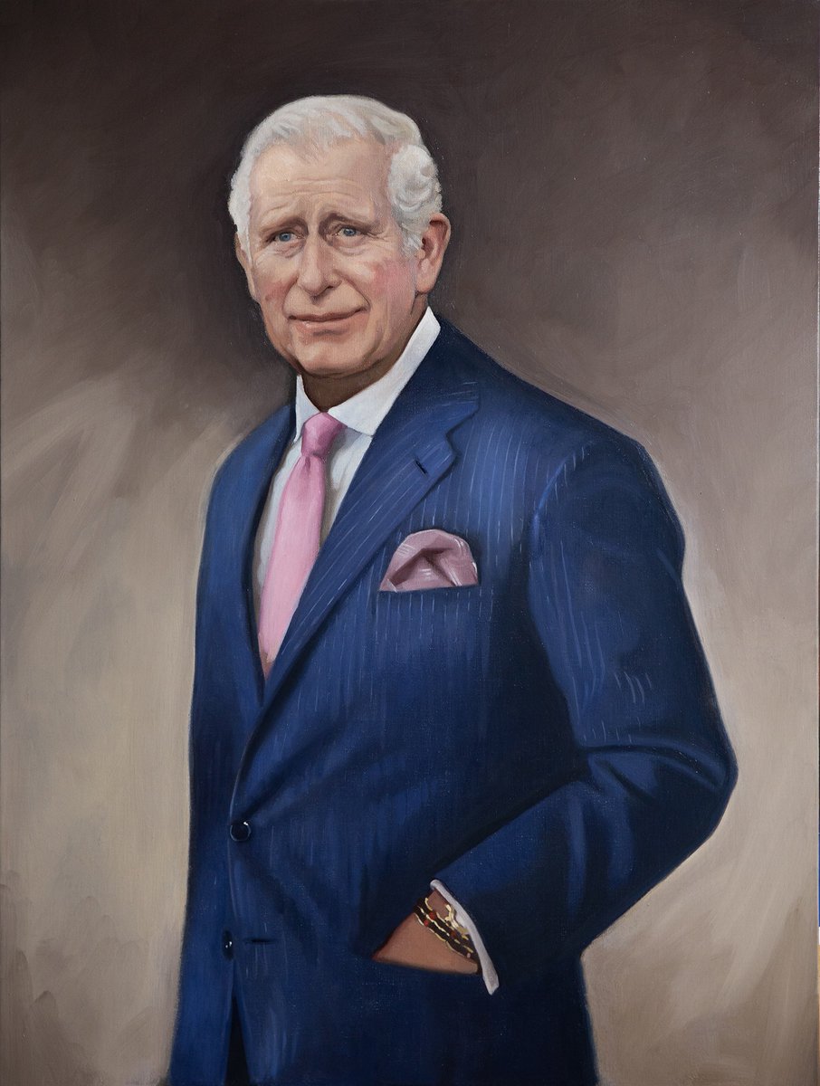 Prince Charles new £8m portrait. 

Be nice if he had put his hand in his pocket to pay for it, or his £100m Coronation. 

But alas it was your pocket.

#NotMyKing