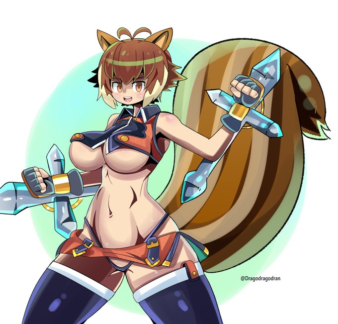 BLAZBLUEより、マコト＝ナナヤ 。( Makoto Nanaya ) #BLAZBLUE #ブレイブルー  #格ゲ