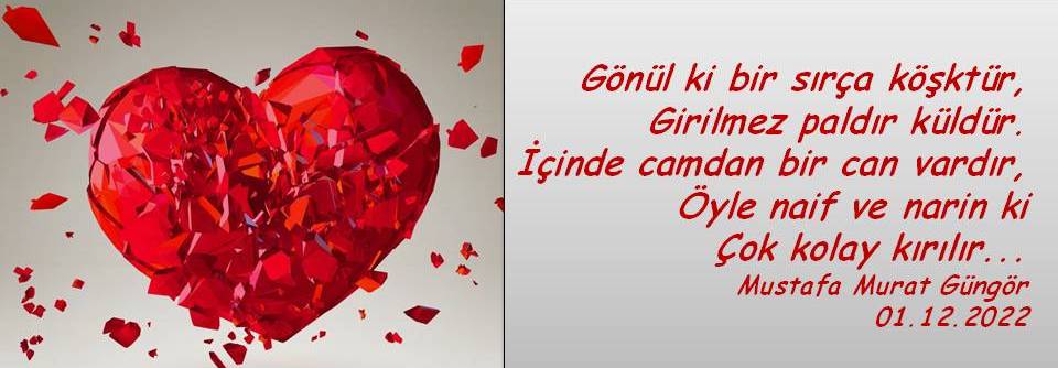 MMG051970's tweet photo. Gönül ki bir sırça köşktür,
Girilmez paldır küldür.
İçinde camdan bir can vardır,
Öyle naif ve narin ki çok kolay kırılır...
Mustafa Murat Güngör
01.12.2022
#gönül #sırça #girmek #camdan #can #naif #narin #kolay #kırılmak #siir #poetrycommunity #poem #poerty #poema #poeta #poet https://t.co/GqYeaWxLPC