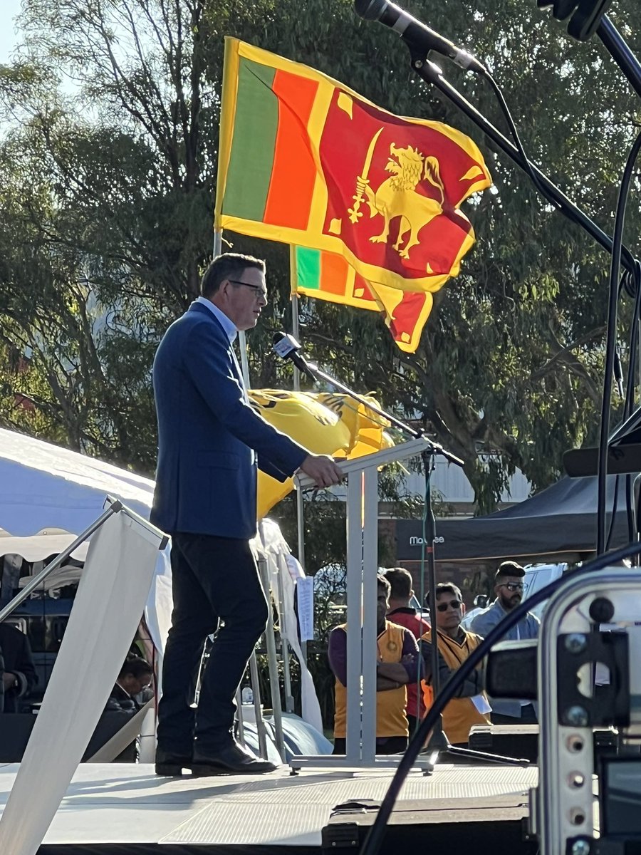 Croos101's tweet photo. Victorian Premier @DanielAndrewsMP at the #SriLankan #NewYear Cultural festival in #Dandenong #Victoria https://t.co/P6yQfUevZz