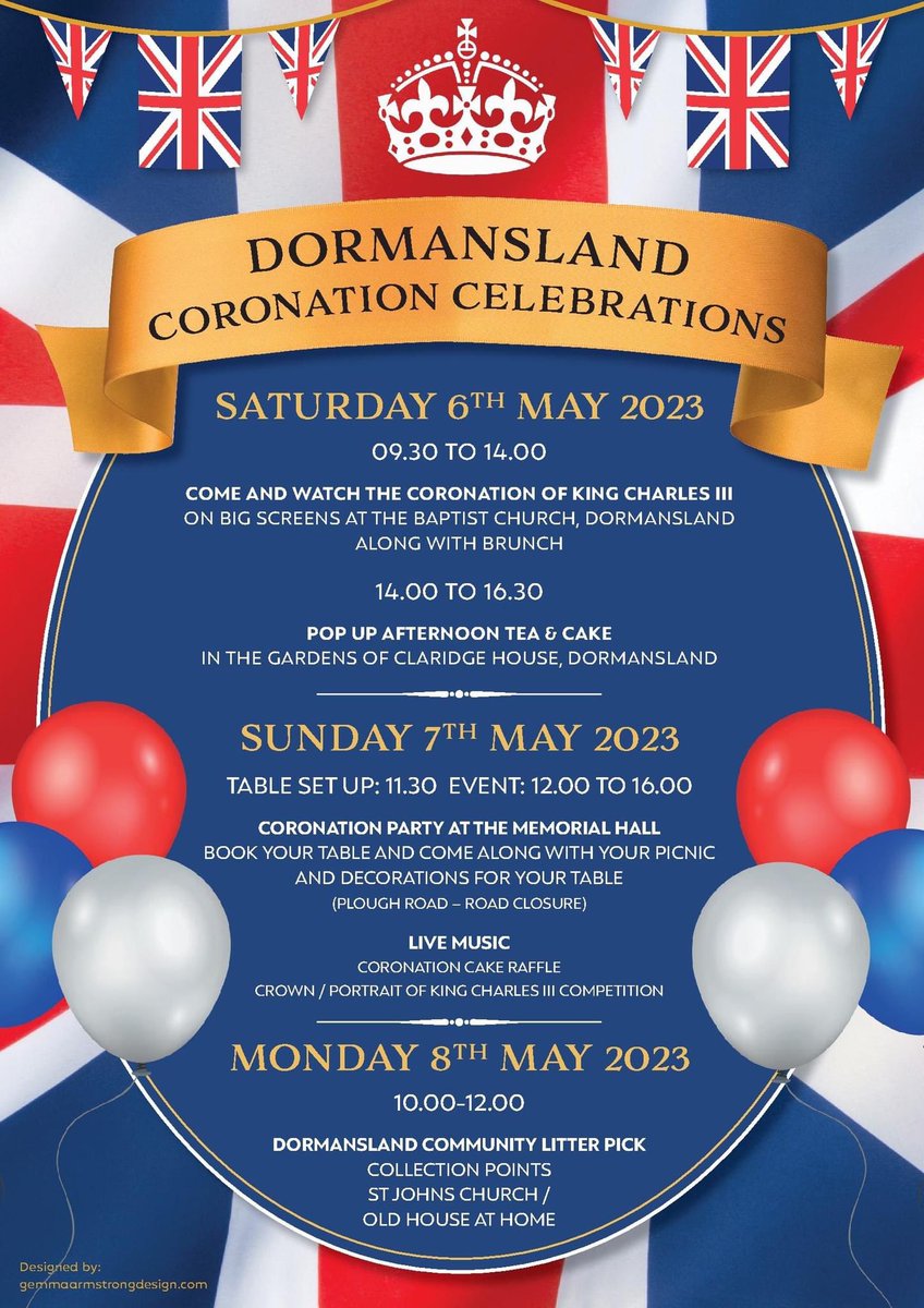 #Coronation weekend is looking busy with three gigs in the Surrey  communities . This one in <a href="/DormanslandPC/">Dormansland Parish</a> is epic! <a href="/oldHouseathome1/">Old House At Home</a> <a href="/YWIDormansland/">YWI Dormansland</a> <a href="/DormansBaptist/">Dormansland Baptist Church</a> <a href="/dccommittee/">Dormansland Carnival</a> #celabrations