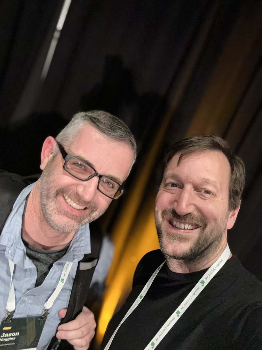 I thought folks might get a kick out of this selfie with @hugs. Both of us remember the first @seleniumconf, and it’s a marvel to see how the community has grown and thrived since then. Thank you everyone who’s been a part of it! #SeConf