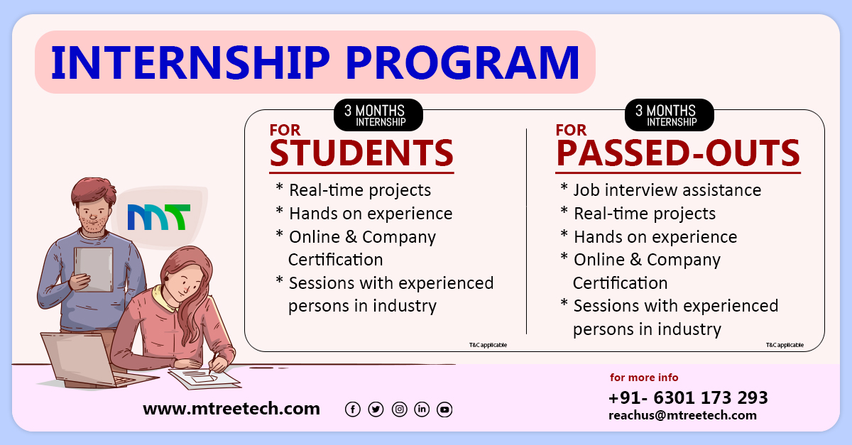 mtree_tech's tweet photo. These mentioned are the Benefits for the interns those who join in our Internship Program. For registrations contact us at +91-6301173293 or send your resumes to reachus@mtreetech.com 

Limited Seats. Hurry up!

#mtree #mtreetech #mtreetechsolutions #intern #internshipprogram https://t.co/ZjkWY6lLf7