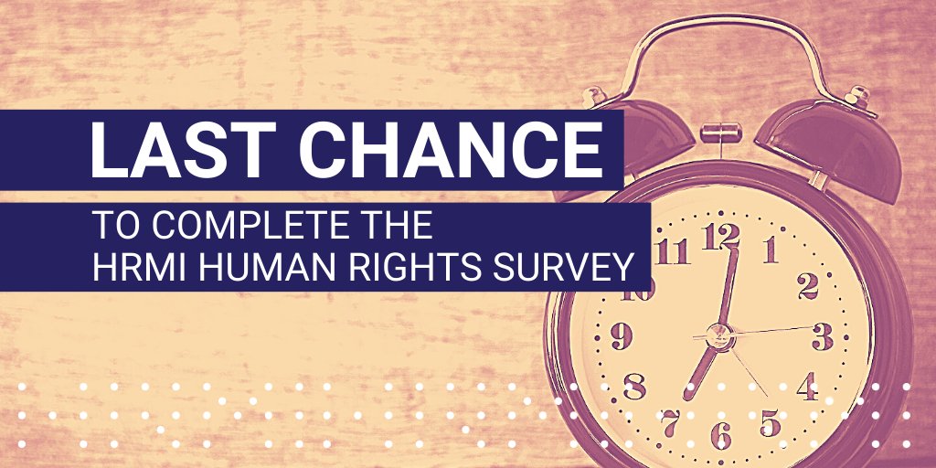 ⏰LAST CHANCE | This is the very last week our annual human rights survey will be open! If you can help us monitor what's going on in your country, we would greatly value your participation. Please click the secure link in your inbox as soon as you can. Thank you!🙏🏽