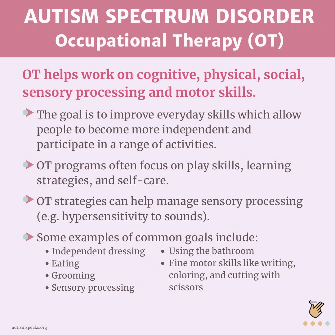 Learn more about the treatment for autism! 

#autism #autismawarenessday #childdevelopment #occupationaltherapy #speechlanguagepathology #appliedbehavioranalysis #OurKidsHealth #MandarinKidsHealth #okhEnglish