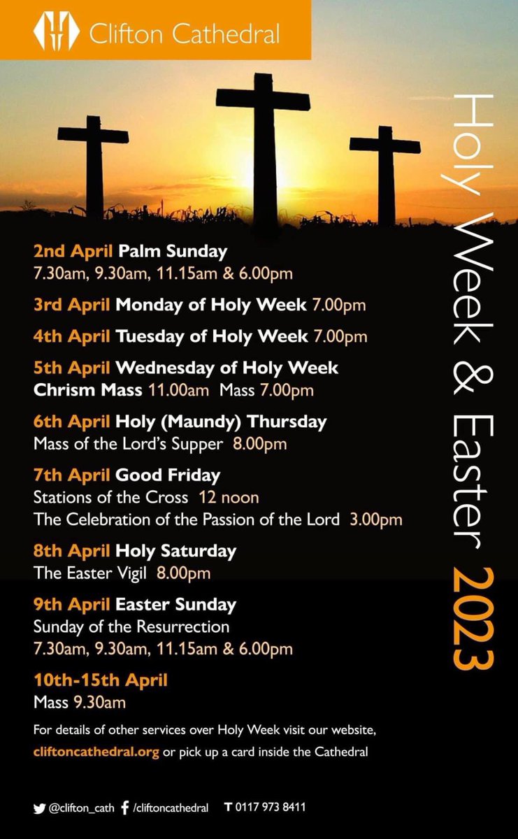 Holy Week starts today! Come hear the choir sing the most beautiful music @clifton_cath @cliftonmusic