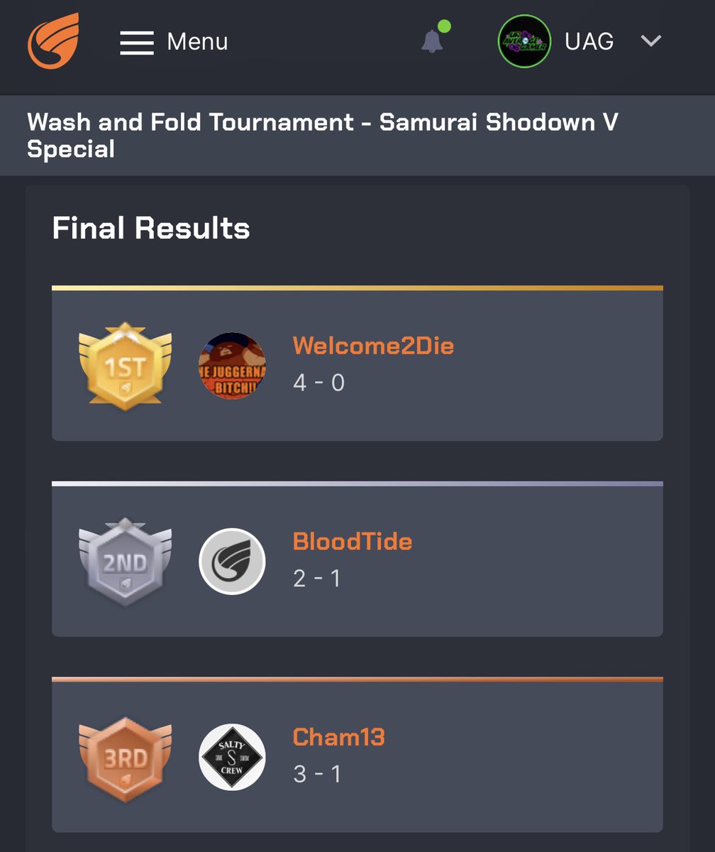 UrAvgGamer23's tweet photo. Shoutout to all the people that participated in tonight’s tournament. Some high level playing tonight. I love to see when the community can come together and make beautiful moments like today. Top three from the Mats, Fighters Evo and 711. Congrats @We1come2die #LMW #RGFC https://t.co/1K6XOwmIh6