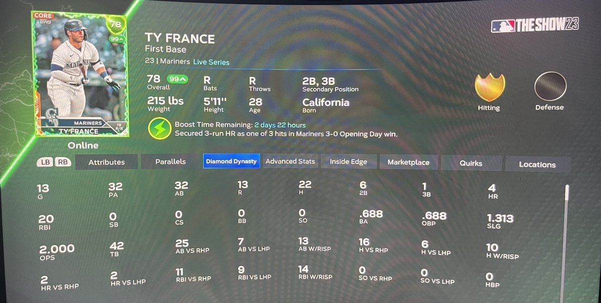 TrodeeBoy13's tweet image. The greatest supercharged card of them all #MLBTheShow22