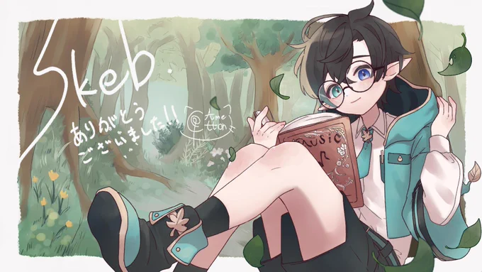 報告遅くなりましたがSkebのリクエストにて描かせて頂きました!アピールに応えて頂きありがとうございました!#Skeb #Commission 