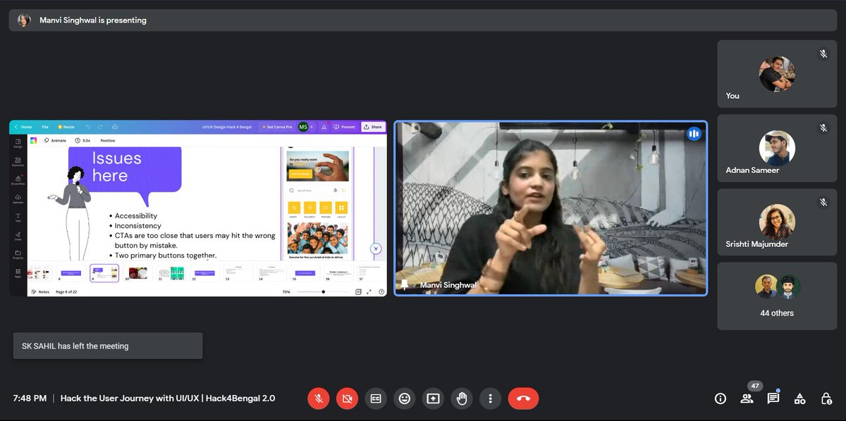 hack4bengal's tweet photo. Did you attend our "Hack the User Journey with UI/UX" event with Manvi Singhwal on 31/03/23?
If not, don't worry we have got your back! 🙌
Here's an overview of the event 👇

✅ What is UI/UX?
✅ Use of UI/UX in a Hackathon.
✅ Visual Design
✅ Inclusive Design
✅ Career in UI/UX https://t.co/ruZxjPWBMT