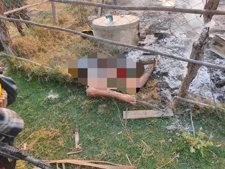 miN13700's tweet photo. On April 1 morning, junta troops raided BaikThaYet village in Sagaing's Salingyi township, and burnt down a home &amp; burned 2 local villagers to death. They also destroyed a restaurant between MaTauntTa village &amp; Phowintaung.
#WarCrimesOfJunta
#2023Apr2Coup
#WhatsHappeningInMyanmar https://t.co/Nh6k156FMJ