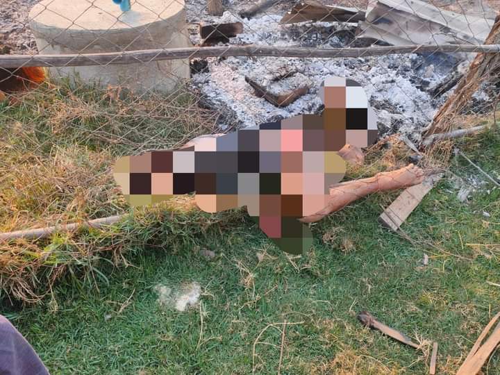miN13700's tweet photo. On April 1 morning, junta troops raided BaikThaYet village in Sagaing's Salingyi township, and burnt down a home &amp; burned 2 local villagers to death. They also destroyed a restaurant between MaTauntTa village &amp; Phowintaung.
#WarCrimesOfJunta
#2023Apr2Coup
#WhatsHappeningInMyanmar https://t.co/Nh6k156FMJ