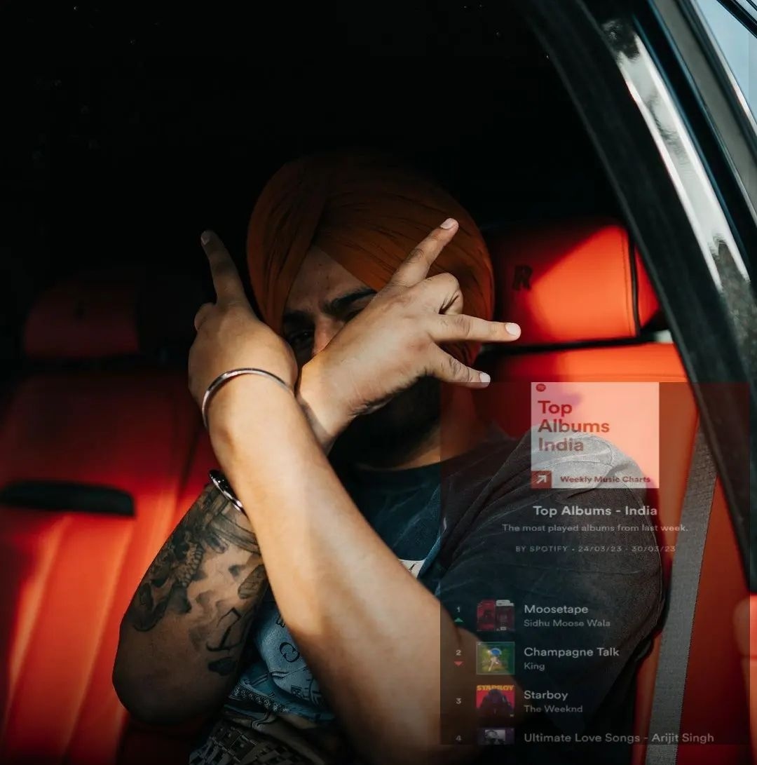 Simrankaur0408's tweet photo. #JusticeForSidhuMooseWala
#SidhuMooseWala 
ALMOST COMPLETE 2 YEAR'S BUT STILL TOP ALBUM &amp; MOST STREAMING ALBUM IN INDIA MOOSETAPE NO. 1 🐐 👑 https://t.co/QKylq8RnRL