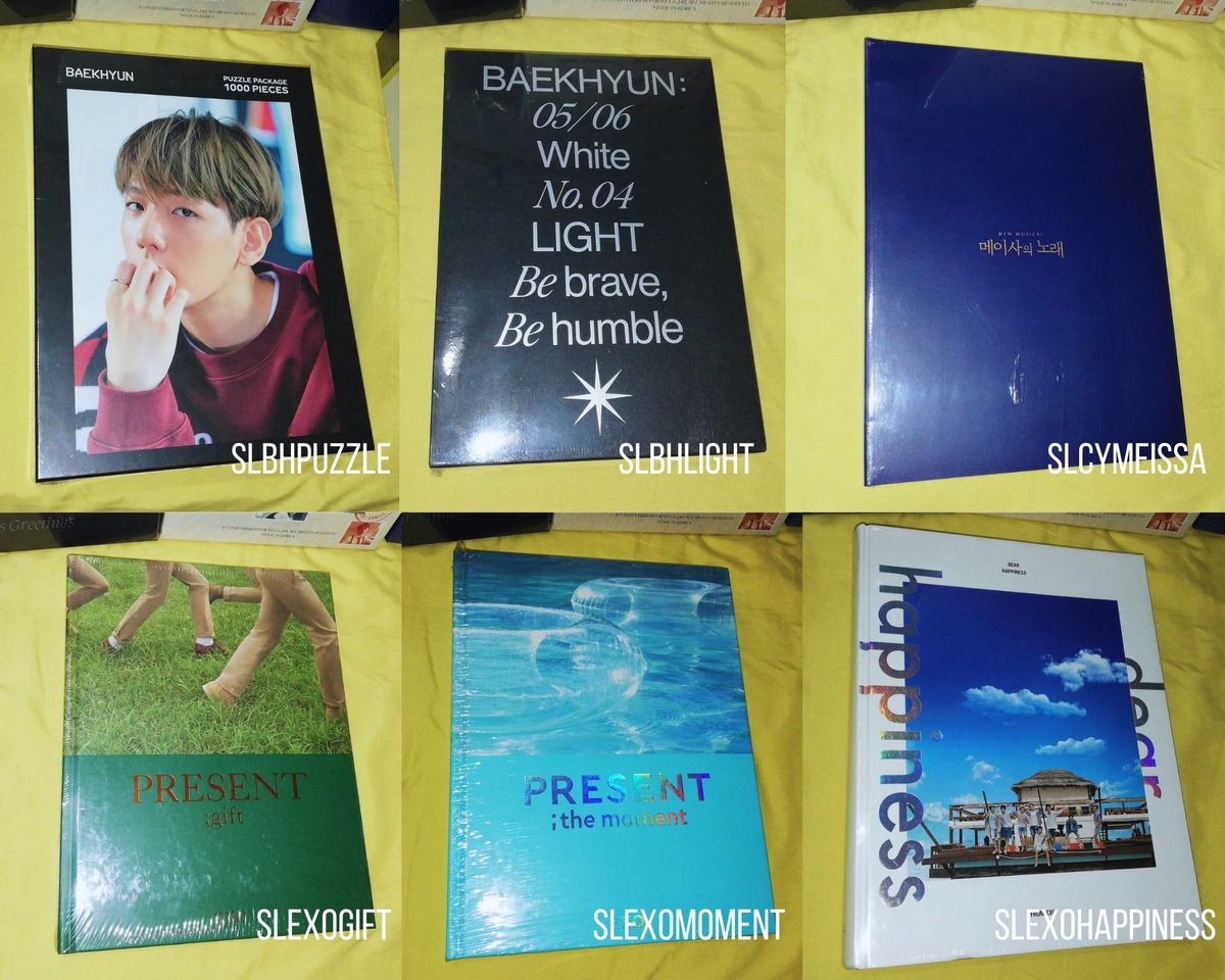 SkyeLightPH's tweet photo. wts lfb sell ph

ONHAND FOR SALE
~ EXO PHOTO BOOK &amp; SEASON'S GREETINGS 2019 - 2022 ~

✨ All Sealed (except photobook Present :the Moment &amp; SG2020)

-PAYO-3 days
-MOP: MAYA/Gcash
-MOD: SDD/GGX

DM / @thyhazel for prices

#엑소 chanyeol sehun chen baekhyun suho xiumin kai d.o. lay https://t.co/9AHZmCKLal