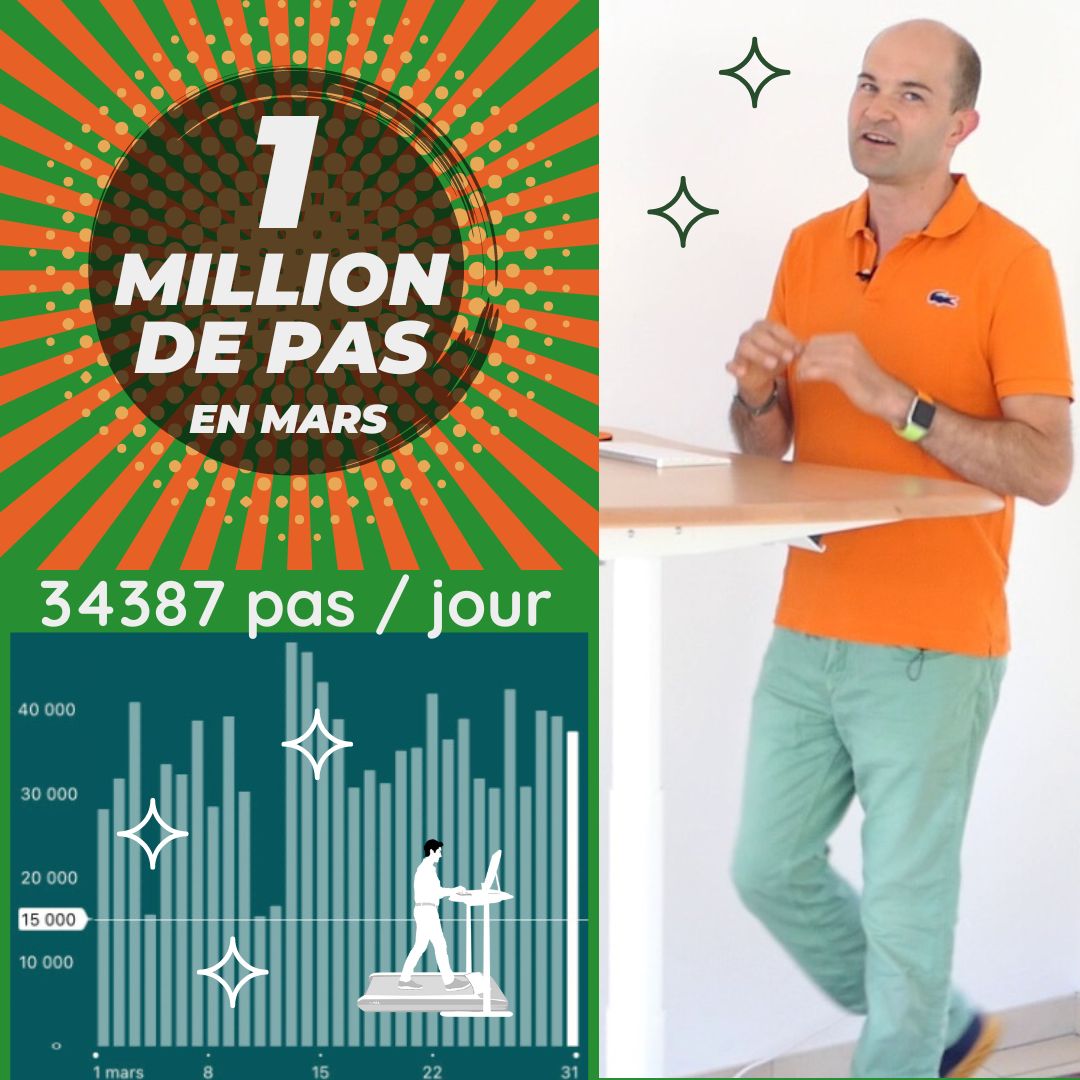 Je suis fier d'avoir marché plus d'1 million de pas en mars. Dans le cadre Mars Bleu, pour la dépistage du cancer colorectal. maigrir-au-bureau.com/tw/blog/202303…