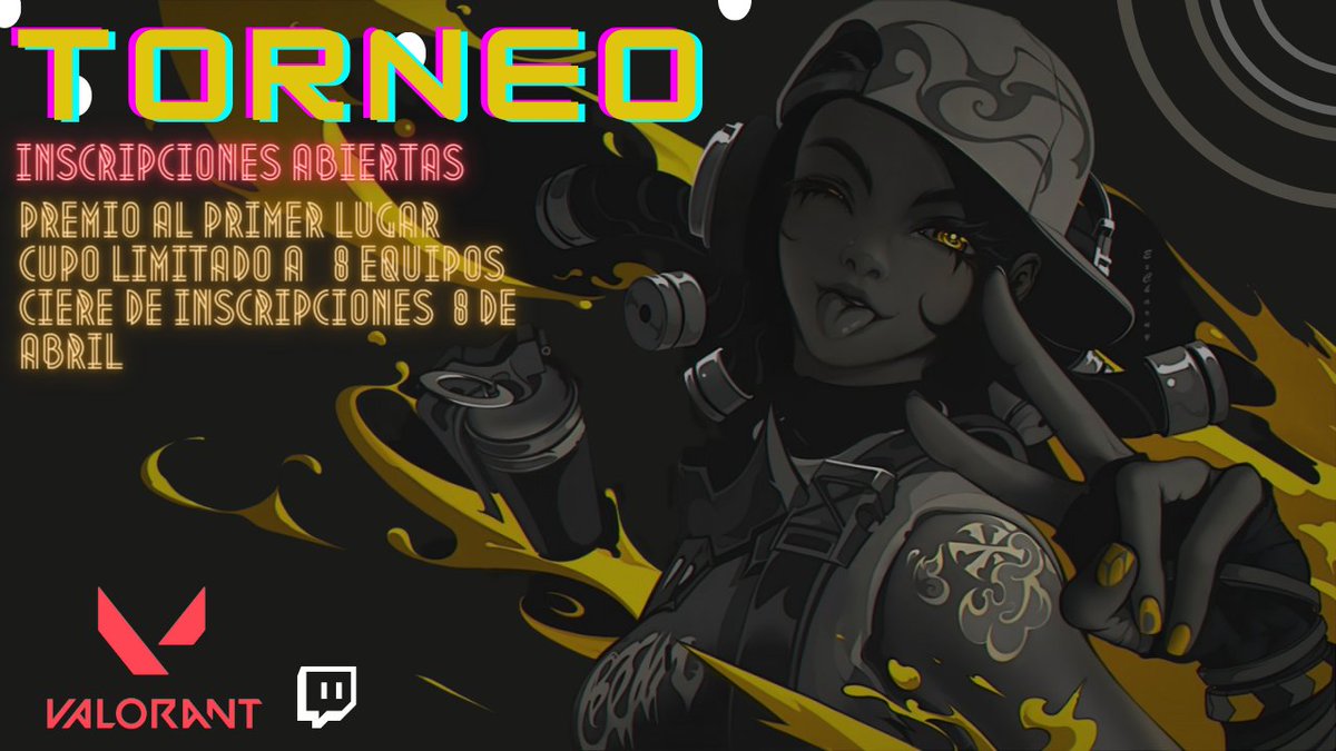 hu3vit8's tweet photo. Hola que tal amigos Mi compañero @BalagosFire y su servidor @hu3vit8 los queremos invitar a nuestro primer torneo de #VALORANT #TwitchStreamers 
Les agradecería mucho si nos regalan su RT y su 💙 para que más personas se enteren del torneo 
●Alguna duda pueden mandar DM https://t.co/qh3hPuttNj