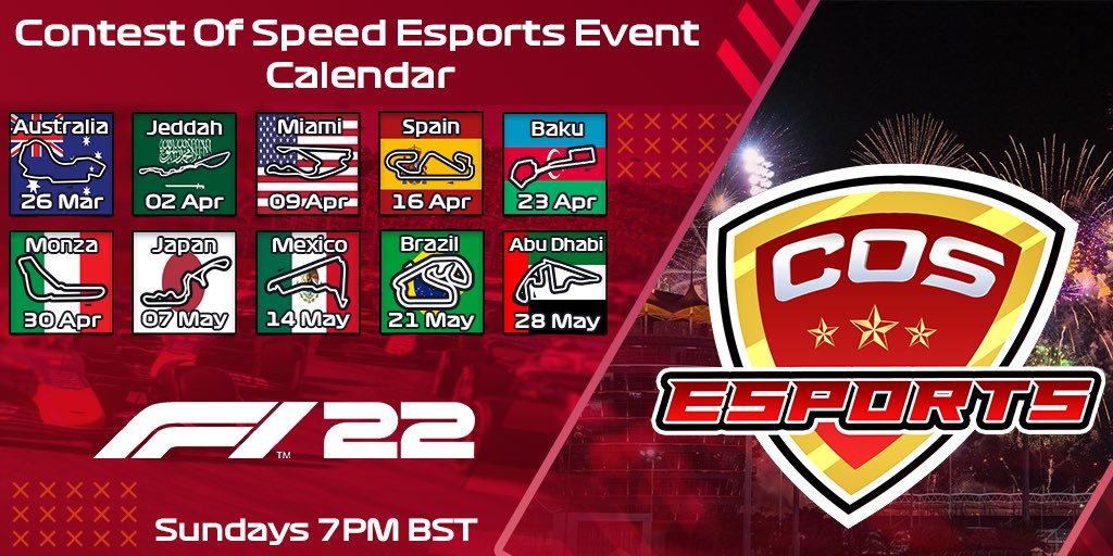 KION_Racing's tweet image. RACE DAY!🔥

Tonight at 7pm BST we kick off for round 2 at Jeddah of the Contest Of Speed Esports Event. Good luck to our drivers tonight @NovahF164 and Team Owner COS_Profodes❤️. And of course, good luck to other teams competing.

Lets Extend our gap at the top👊🔥