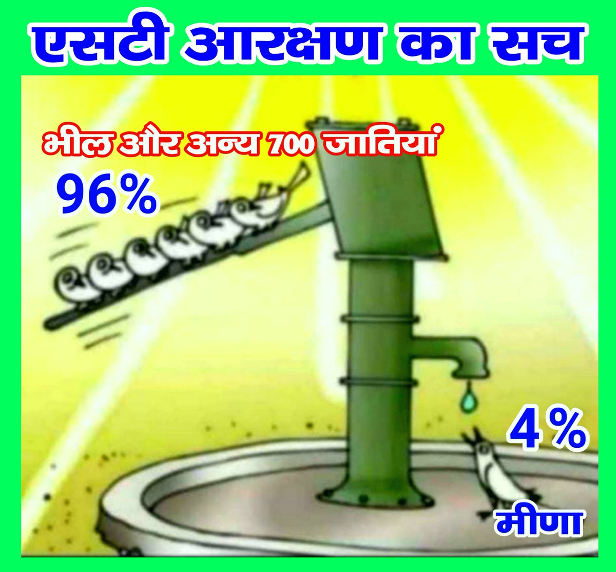 4% Meenas are killing the share of 90% tribals. If Meena is so fast in studies then do competition on unreserved seat. To make Baiga IAS, Gond IAS, the society gives its share of seat for social upliftment. Meena is cleaning all the seats very cleverly.
#मीणा_आरक्षण_खत्म_करो