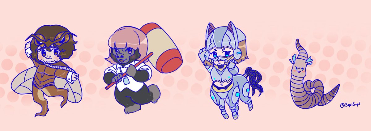 sopissopa's tweet photo. Really excited for the new gen debut!!!!!! ❤️
#WormTare #centaurt #MORfart #whatisgorirasarttag https://t.co/9KM6BjX7y2