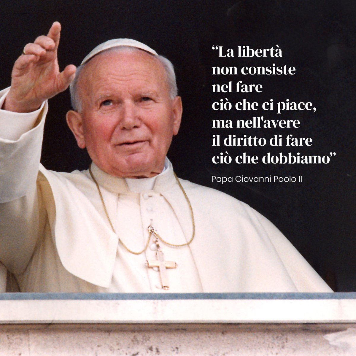 A 18 anni dalla scomparsa di Papa Giovanni Paolo II, che ho avuto l'onore di incontrare e conoscere, voglio ricordare la figura di questo grande uomo, dalla fortissima forza spirituale, che tanto ha insegnato e tanto ha donato alla nostra Nazione e al mondo intero.
