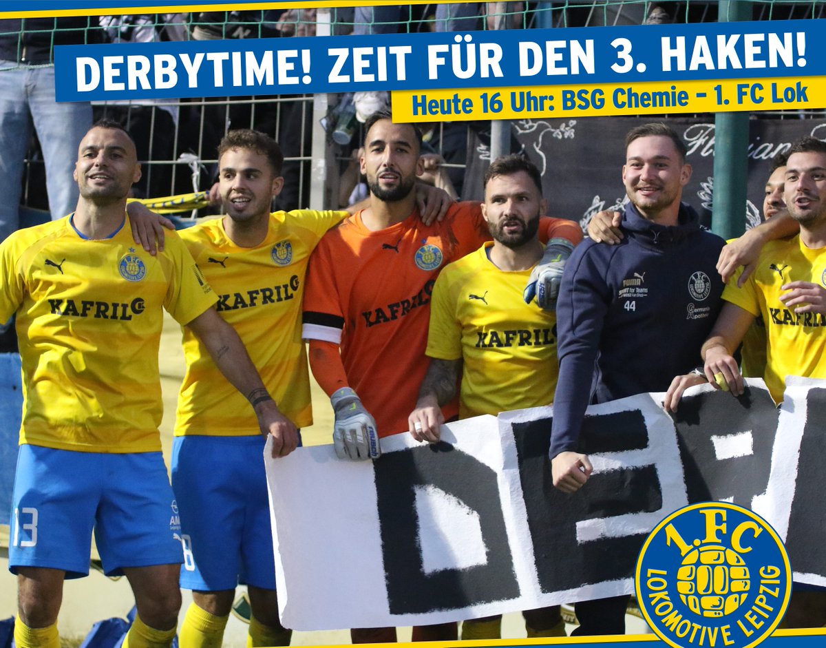 1fclokleipzig's tweet photo. DERBY IN LEUTZSCH! ZEIT FÜR DEN 3. HAKEN! ✅✅✅
🏆: Regionalliga Nordost
🆚: @nur_die_bsg
🏟️: Alfred-Kunze-Sportpark
🕓: 16 Uhr
💻: https://t.co/UxjEasmqNd
📺: @SportimOsten
#️⃣: #BSGLOK
Faninfos: https://t.co/2JtaH2kCL7
#fußballpur #leipzig https://t.co/5Yv68JTqSe